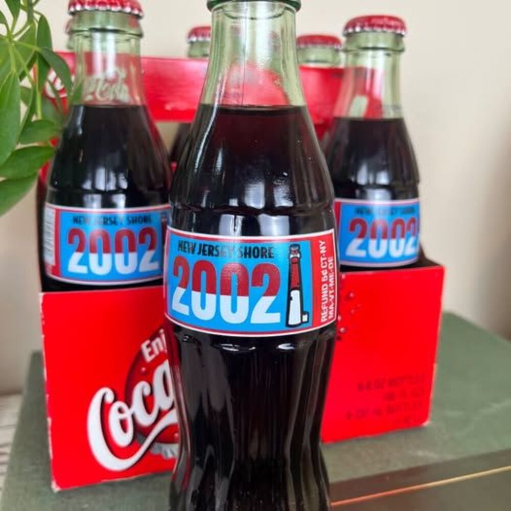 Vintage Coca Cola 2002 NEW JERSEY SHORE Custom 8oz Colas W/Lighthouse Theme/MINT